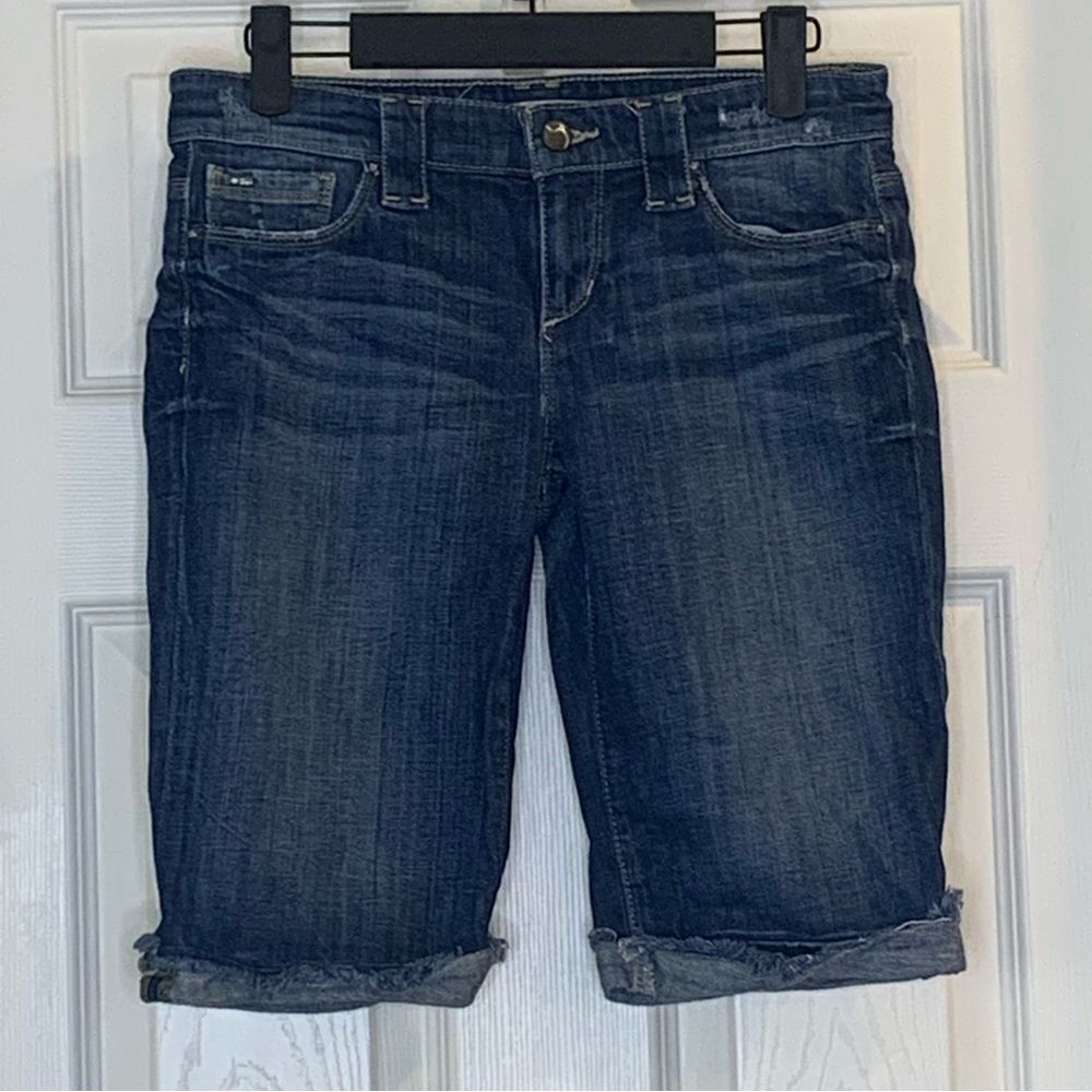 Joe's Jeans Karrie Wash Distressed Denim Best Friend Bermuda Shorts Women's 25